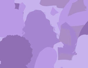 Abstract illustration of overlapping human silhouettes in various shades of purple