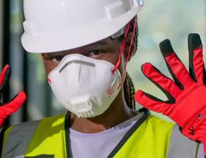 A person wearing safety clothing