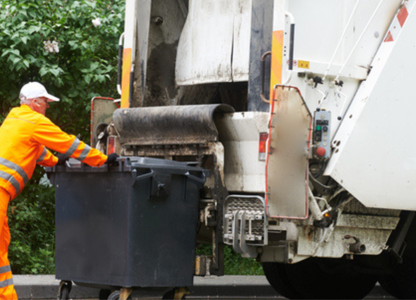 bin man loading a lorry