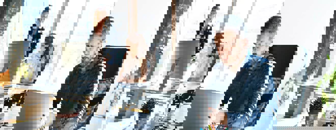 People working in an office setting